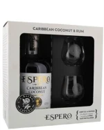 A. Michler Ron Espero Coconut & Rum Gavesæt med 2 glas Romlikør 70 cl 40%